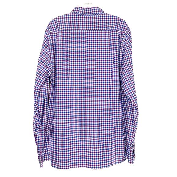 J. Crew Purple Blue White Plaid Long Sleeve Button Down Sz L - Picture 5 of 6
